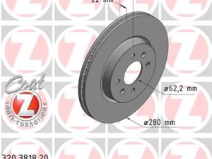 Disc frana KIA STONIC (YB) 1.0 T-GDi benzina 120 cai ZIMMERMANN 320.3818.20