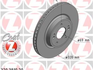 Disc frana KIA STINGER Hatchback Van (CK) 2.2 CRDi VGT diesel 200 cai ZIMMERMANN 320.3819.20
