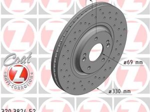 Disc frana KIA OPTIMA Sportswagon (JF) 2.0 T-GDi GT benzina 238 cai ZIMMERMANN 320.3824.52