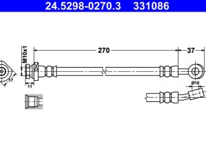 Furtun frana KIA CEED SW (ED) 1.4 LPG Benzina/Autogaz (GPL) 109 cai ATE 24.5298-0270.3