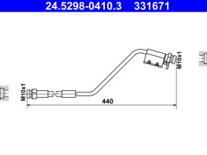 Furtun frana KIA VENGA (YN) 1.6 CRDi 128 diesel 128 cai ATE 24.5298-0410.3