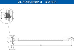 Furtun frana KIA PRO CEED Hatchback Van (JD) 1.4 MPI benzina 101 cai ATE 24.5296-0282.3