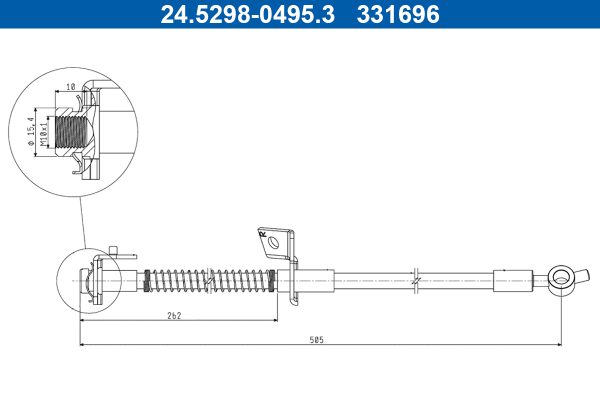 Furtun frana KIA PRO CEED Hatchback Van (JD) 1.4 MPI benzina 101 cai ATE 24.5298-0495.3
