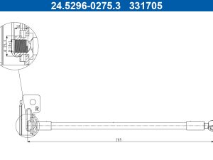 Furtun frana KIA PRO CEED Hatchback Van (JD) 1.4 MPI benzina 101 cai ATE 24.5296-0275.3