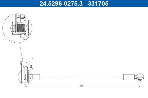 Furtun frana KIA PRO CEED Hatchback Van (JD) 1.4 MPI benzina 101 cai ATE 24.5296-0275.3