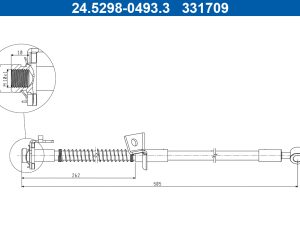 Furtun frana KIA PRO CEED Hatchback Van (JD) 1.4 MPI benzina 101 cai ATE 24.5298-0493.3
