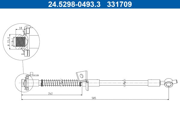 Furtun frana KIA PRO CEED Hatchback Van (JD) 1.4 MPI benzina 101 cai ATE 24.5298-0493.3