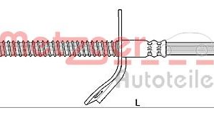 Furtun frana KIA CEED hatchback (ED) 1.4 benzina 105 cai METZGER 4110736