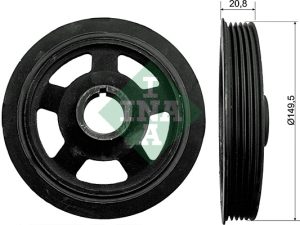Fulie curea arbore cotit KIA VENGA (YN) 1.4 CRDi 75 diesel 78 cai INA 544 0092 10