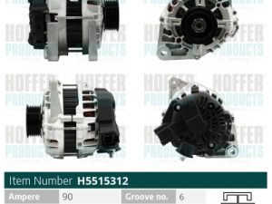 Alternator KIA CEED hatchback (ED) 1.4 benzina 109 cai HOFFER H5515312