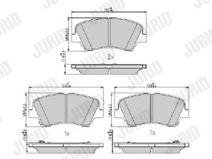 Placute frana KIA CEED (JD) 1.6 CRDi 128 diesel 128 cai JURID 573406J