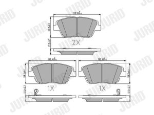 Placute frana KIA OPTIMA (FSGDS6B) 2.0 benzina 170 cai JURID 573462J