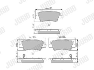 Placute frana KIA STONIC (YB) 1.0 T-GDi Eco-Dynamics+ benzina/elector 101 cai JURID 573816J