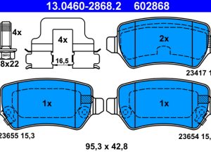 Placute frana KIA VENGA (YN) 1.4 CVVT benzina 90 cai ATE 13.0460-2868.2