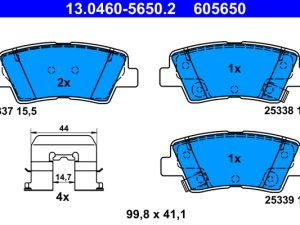 Placute frana KIA CEED (CD) 1.0 T-GDI 100 Eco-Dynamics+ benzina/elector 101 cai ATE 13.0460-5650.2