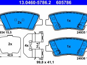 Placute frana KIA OPTIMA (FSGDS6B) 2.0 CVVL benzina 165 cai ATE 13.0460-5786.2