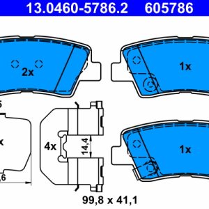 Placute frana KIA OPTIMA (FSGDS6B) 1.7 CRDi diesel 136 cai ATE 13.0460-5786.2