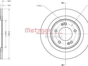 Disc frana KIA CEED Combi Van (JD) 1.4 CRDi diesel 90 cai METZGER 6110846