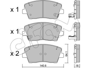 Placute frana KIA STINGER (CK) 2.0 T-GDi benzina 256 cai CIFAM 822-1168-0