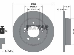 Disc frana KIA PRO CEED Hatchback Van (JD) 1.6 CRDI diesel 136 cai TEXTAR 92240003