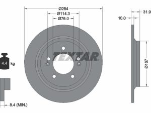 Disc frana KIA CEED (CD) 1.0 T-GDI 100 Eco-Dynamics+ benzina/elector 101 cai TEXTAR 92293103