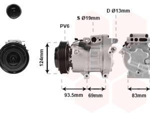 Compresor climatizare KIA CEED hatchback (ED) 1.4 LPG Benzina/Autogaz (GPL) 109 cai VAN WEZEL 8200K238