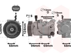 Compresor climatizare KIA CEED (JD) 1.4 CVVT benzina 100 cai VAN WEZEL 8200K442