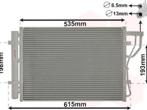 Condensator climatizare KIA VENGA (YN) 1.6 CVVT benzina 125 cai VAN WEZEL 83005206