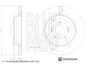 Disc frana KIA STINGER Hatchback Van (CK) 3.3 T-GDI 4WD benzina 366 cai BLUE PRINT ADG043244