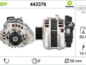 Alternator KIA CEED hatchback (ED) 1.4 benzina 109 cai VALEO 443376