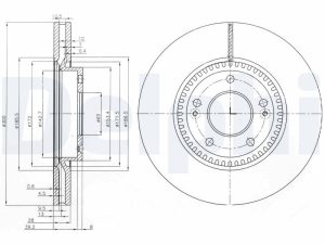 Disc frana KIA OPTIMA (JF) 1.6 T-GDI benzina 179 cai DELPHI BG4011