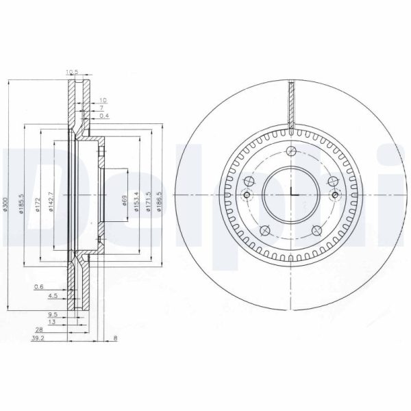 Disc frana KIA OPTIMA (JF) 1.6 T-GDI benzina 179 cai DELPHI BG4011