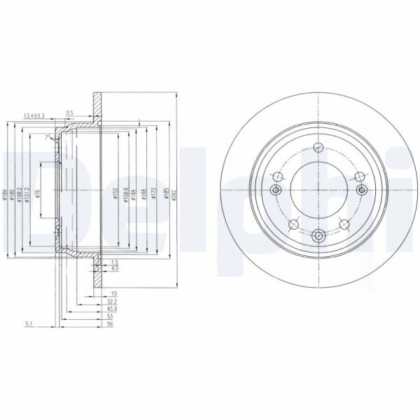 Disc frana KIA PRO CEED (ED) 2.0 benzina 143 cai DELPHI BG4082C