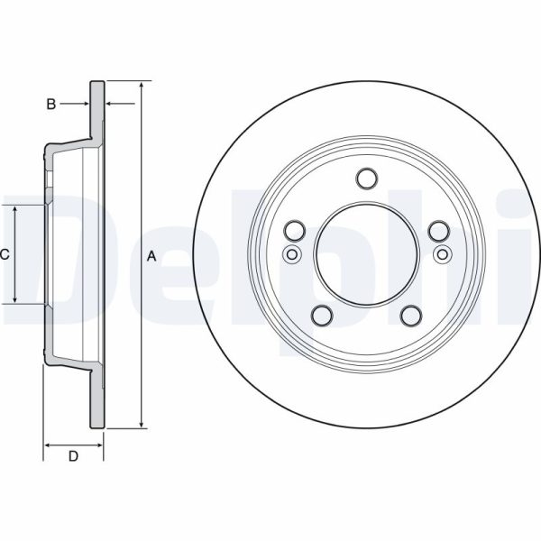 Disc frana KIA SELTOS (SP2, SP2I) 1.6 MPi (SP2) benzina 122 cai DELPHI BG4559C