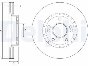 Disc frana KIA CEED Combi Van (JD) 1.4 CRDi diesel 90 cai DELPHI BG4565C