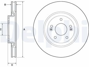 Disc frana KIA XCEED (CD) 1.5 T-GDi MHEV benzina/elector 160 cai DELPHI BG4683C
