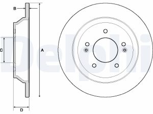 Disc frana KIA SELTOS (SP2, SP2I) 2.0 MPi (SP2) benzina 150 cai DELPHI BG4708C