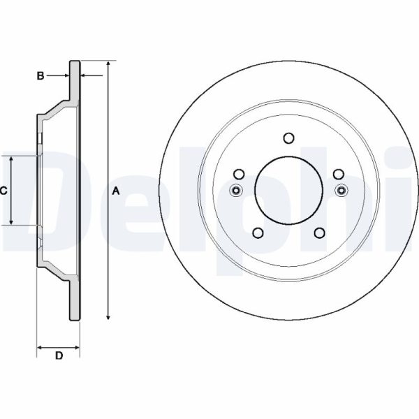 Disc frana KIA SELTOS (SP2, SP2I) 2.0 MPi (SP2) benzina 150 cai DELPHI BG4708C