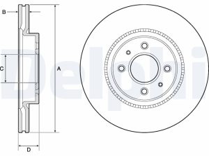 Disc frana KIA STONIC (YB) 1.2 CVVT benzina 79 cai DELPHI BG4743C