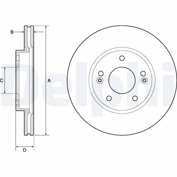 Disc frana KIA PRO CEED Hatchback Van (JD) 1.6 CRDI diesel 136 cai DELPHI BG4745C