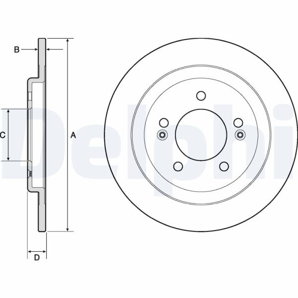 Disc frana KIA PRO CEED Hatchback Van (JD) 1.6 CRDI diesel 136 cai DELPHI BG4749C