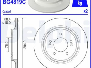 Disc frana KIA XCEED (CD) 1.5 T-GDi MHEV benzina/elector 160 cai DELPHI BG4819C