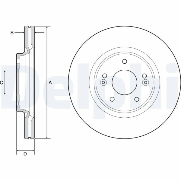 Disc frana KIA XCEED (CD) 1.5 T-GDi MHEV benzina/elector 160 cai DELPHI BG4931C