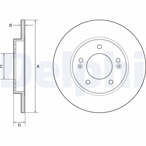 Disc frana KIA XCEED (CD) 1.5 T-GDi MHEV benzina/elector 160 cai DELPHI BG4949C