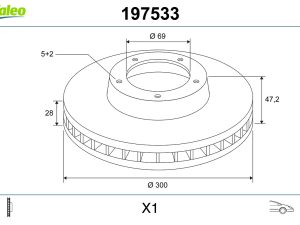 Disc frana KIA OPTIMA (JF) 1.6 T-GDI benzina 179 cai VALEO 197533
