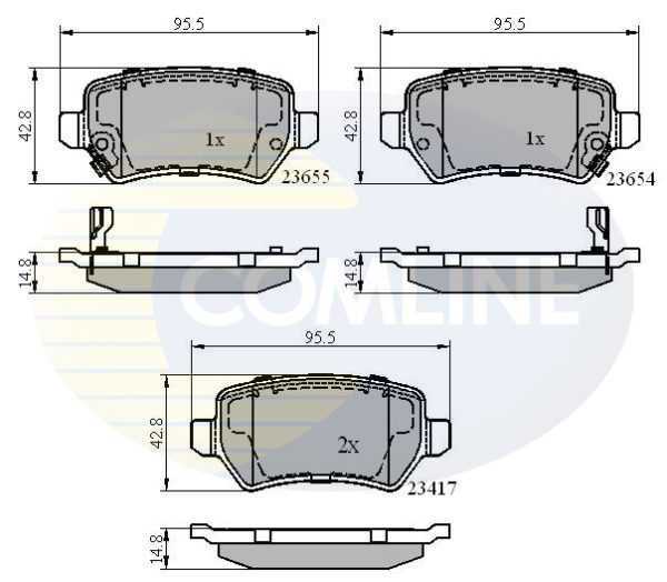 Placute frana KIA VENGA (YN) 1.4 CRDi 90 diesel 90 cai COMLINE CBP31551