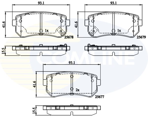 Placute frana KIA OPTIMA (JF) 1.7 CRDi diesel 141 cai COMLINE CBP32276