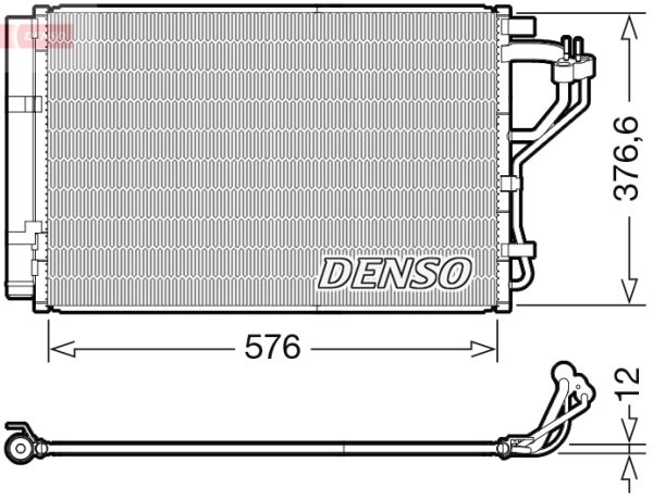 Condensator climatizare KIA CEED (JD) 1.4 MPI benzina 101 cai DENSO DCN41010