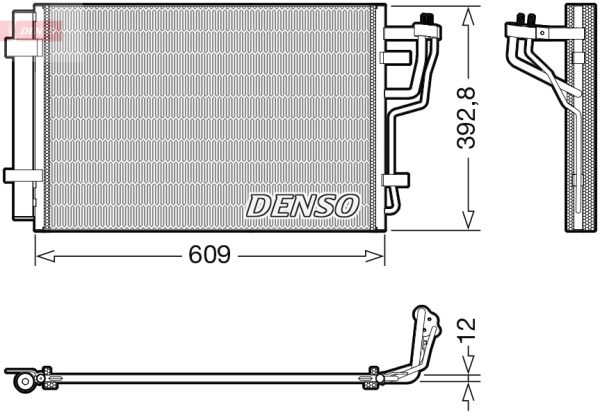 Condensator climatizare KIA CEED hatchback (ED) 1.6 CVVT benzina 125 cai DENSO DCN41013