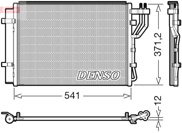 Condensator climatizare KIA VENGA (YN) 1.4 CRDi 90 diesel 90 cai DENSO DCN43010